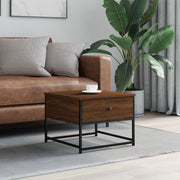 Salontafel 51x51x40 cm bewerkt hout bruin