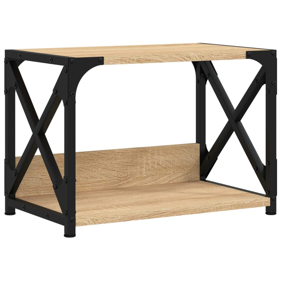Printerstandaard 44X26X31,5 Cm Bewerkt Hout Kleurig Sonoma eiken