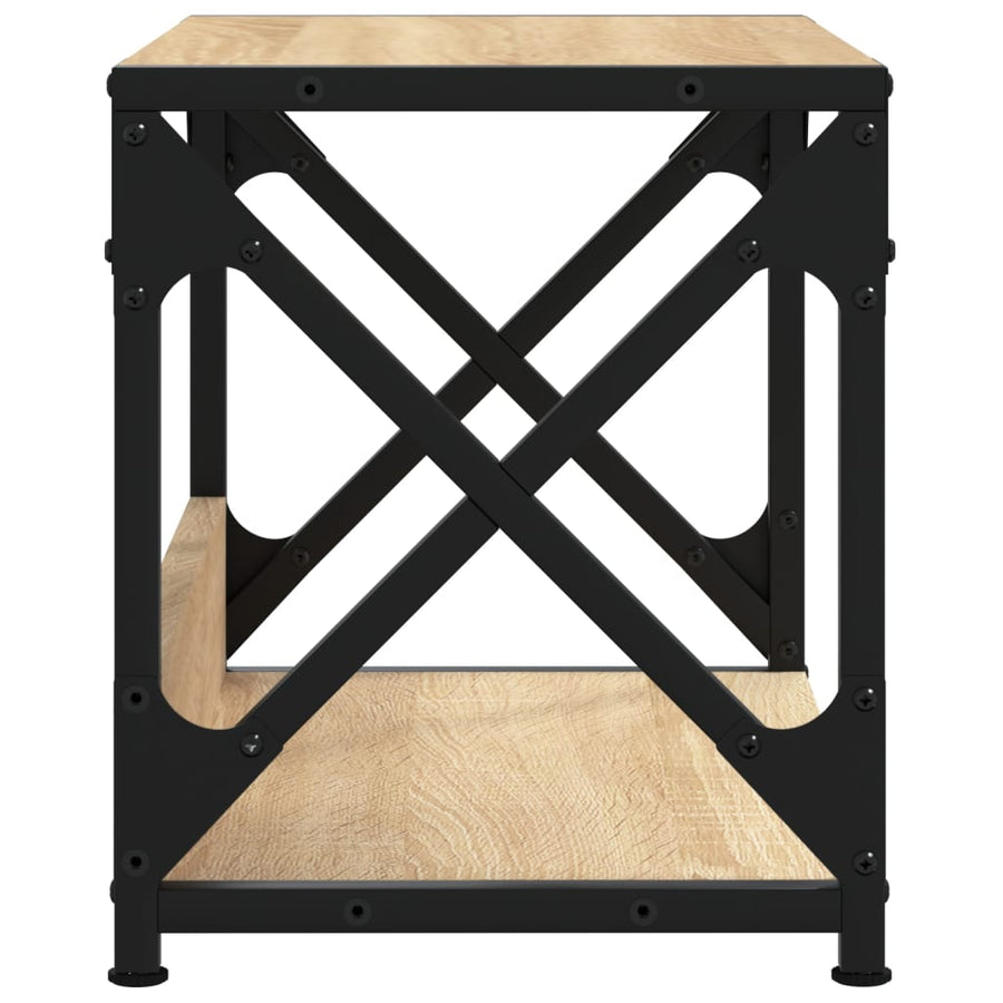 Printerstandaard 44X26X31,5 Cm Bewerkt Hout Kleurig Sonoma eiken