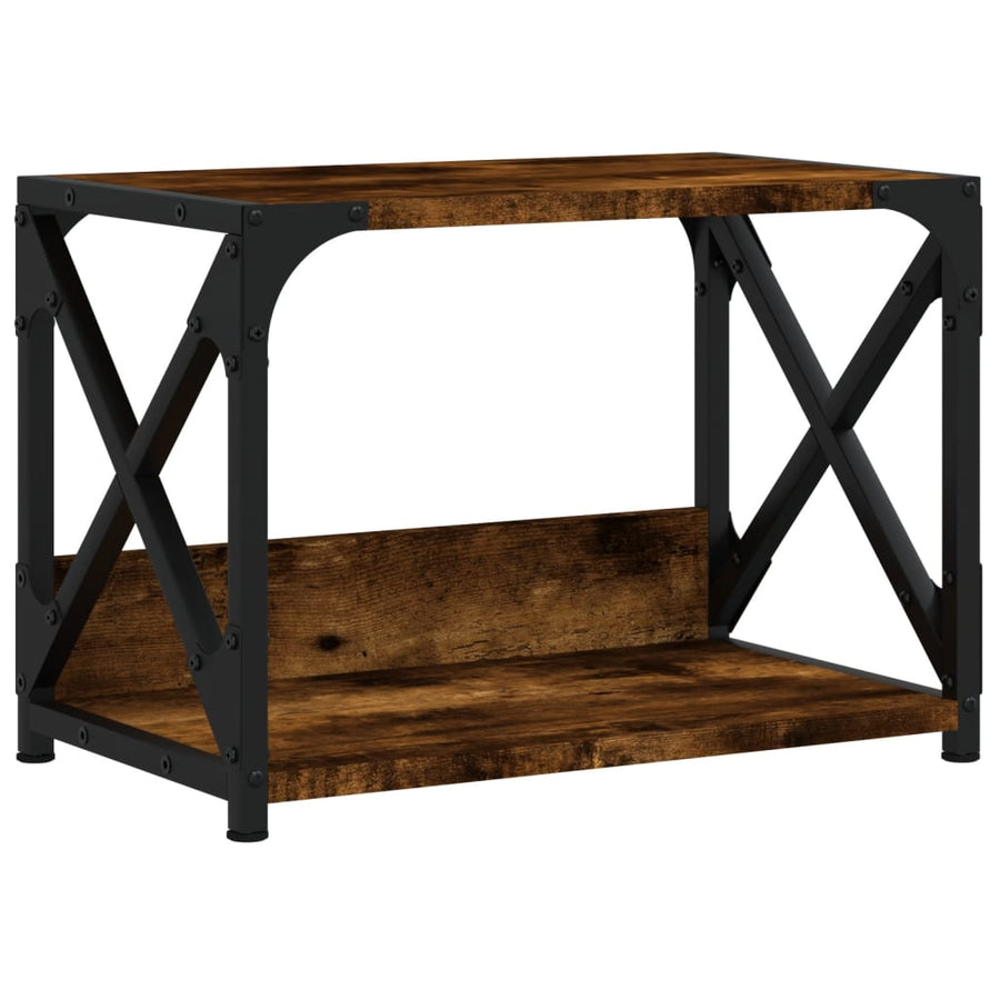 Printerstandaard 44X26X31,5 Cm Bewerkt Hout Kleur Gerookt eiken