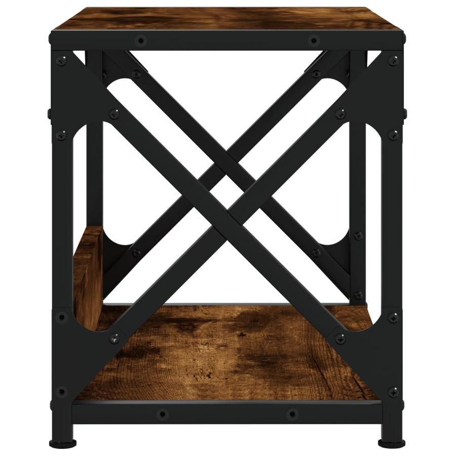 Printerstandaard 44X26X31,5 Cm Bewerkt Hout Kleur Gerookt eiken