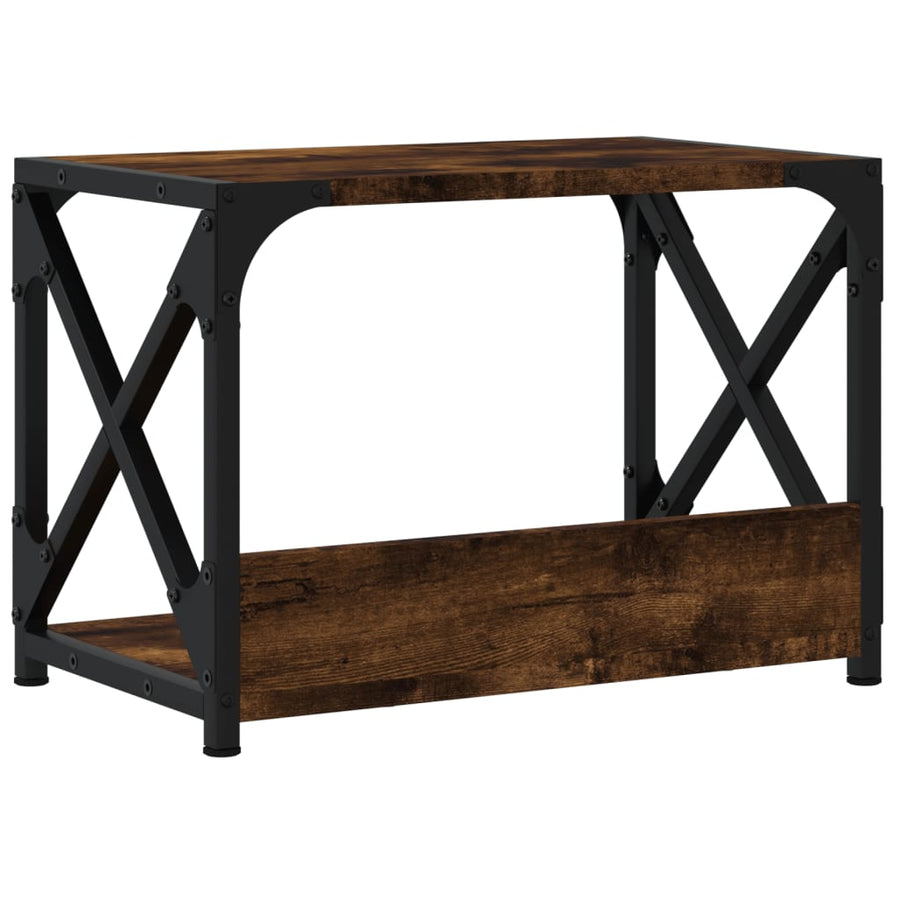 Printerstandaard 44X26X31,5 Cm Bewerkt Hout Kleur Gerookt eiken