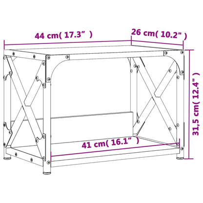 Printerstandaard 44X26X31,5 Cm Bewerkt Hout Kleur Gerookt eiken