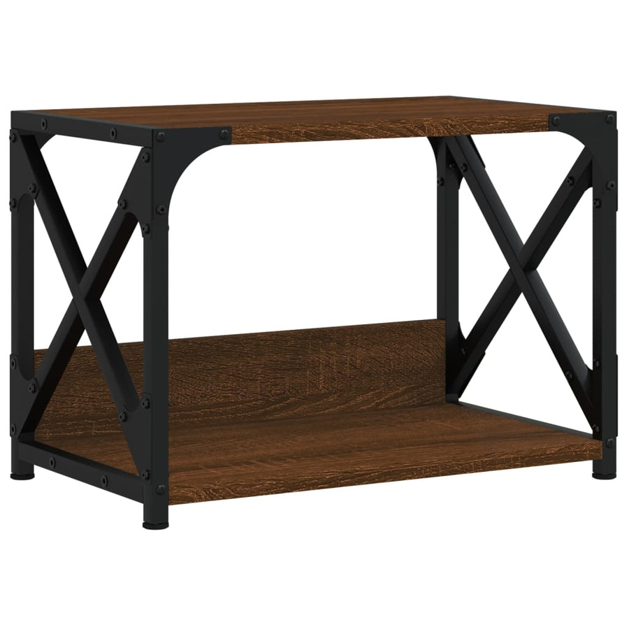 Printerstandaard 44X26X31,5 Cm Bewerkt Hout bruin eikenkleur