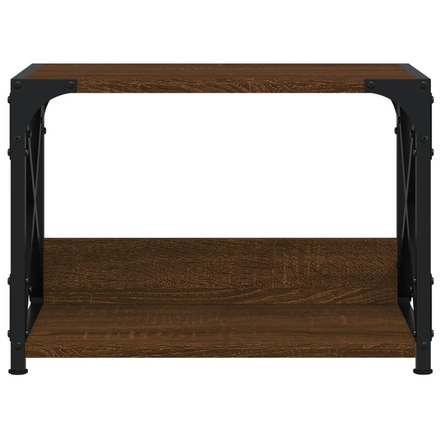 Printerstandaard 44X26X31,5 Cm Bewerkt Hout bruin eikenkleur