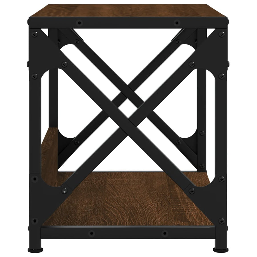 Printerstandaard 44X26X31,5 Cm Bewerkt Hout bruin eikenkleur
