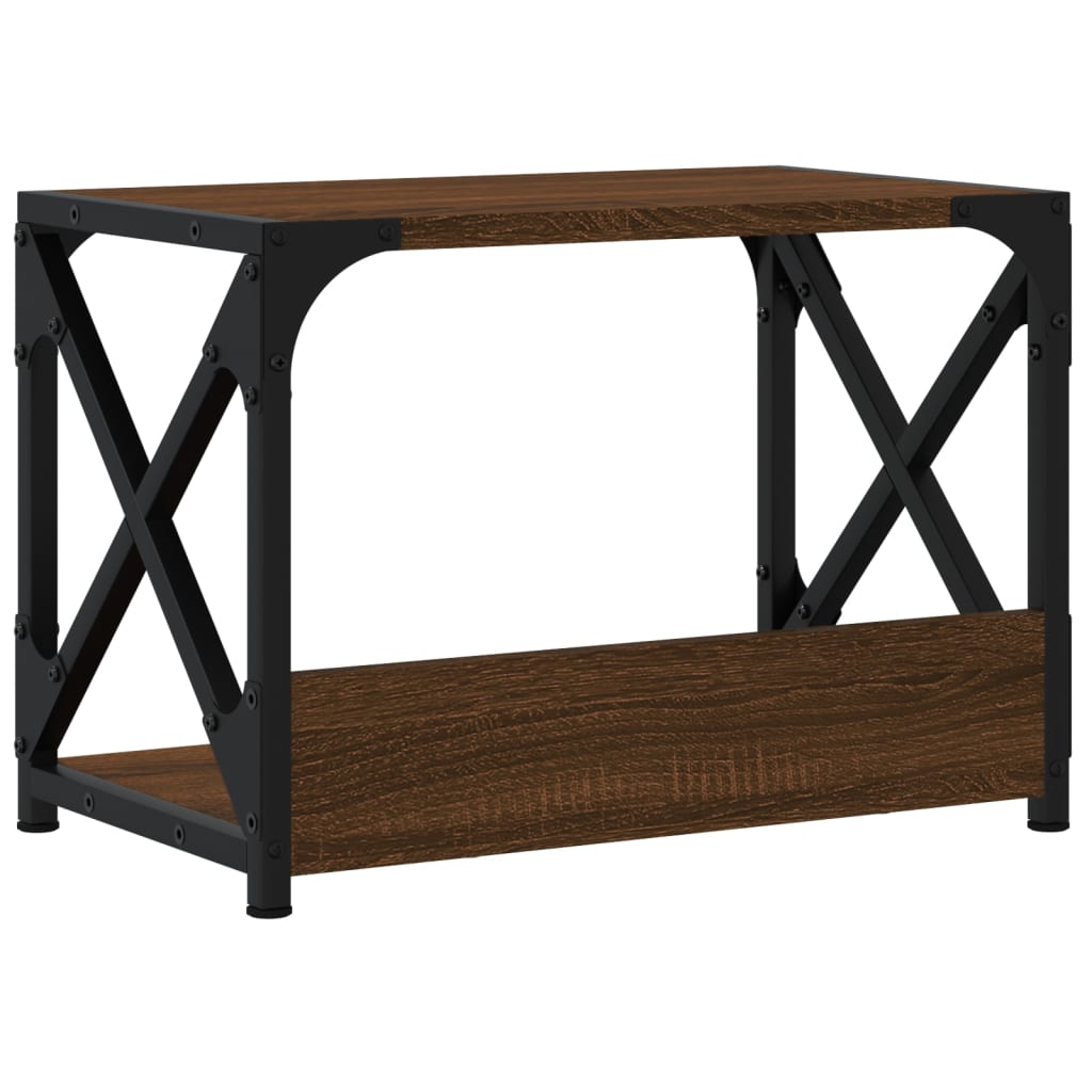 Printerstandaard 44X26X31,5 Cm Bewerkt Hout bruin eikenkleur