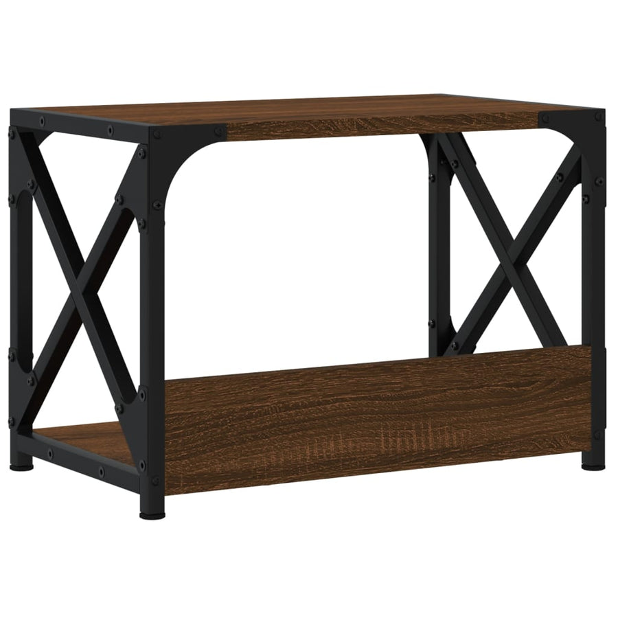 Printerstandaard 44X26X31,5 Cm Bewerkt Hout bruin eikenkleur