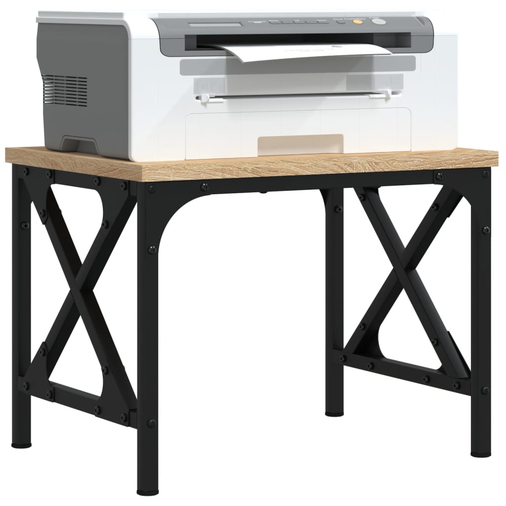 Printerstandaard 40x30x31 cm bewerkt hout sonoma eikenkleurig Sonoma eiken