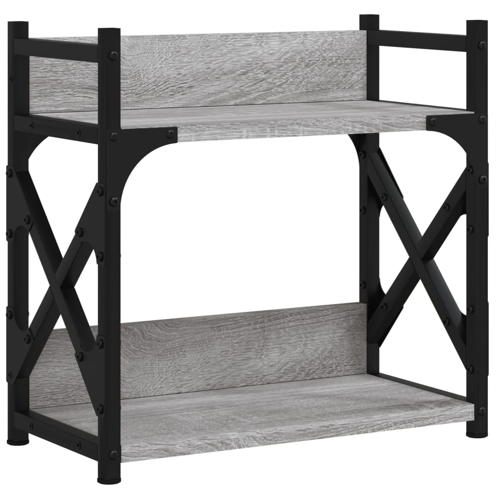 Printerstandaard 2-laags 40x20x40 cm bewerkt hout grijs sonoma Grijs sonoma
