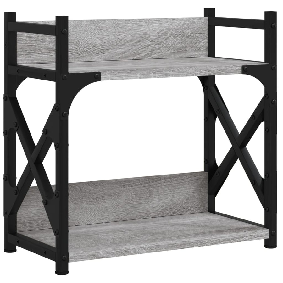 Printerstandaard 2-laags 40x20x40 cm bewerkt hout grijs sonoma Grijs sonoma