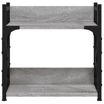 Printerstandaard 2-laags 40x20x40 cm bewerkt hout grijs sonoma Grijs sonoma