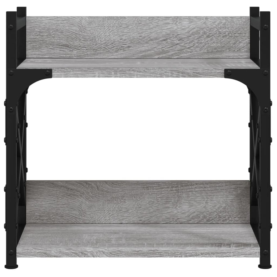 Printerstandaard 2-laags 40x20x40 cm bewerkt hout grijs sonoma Grijs sonoma