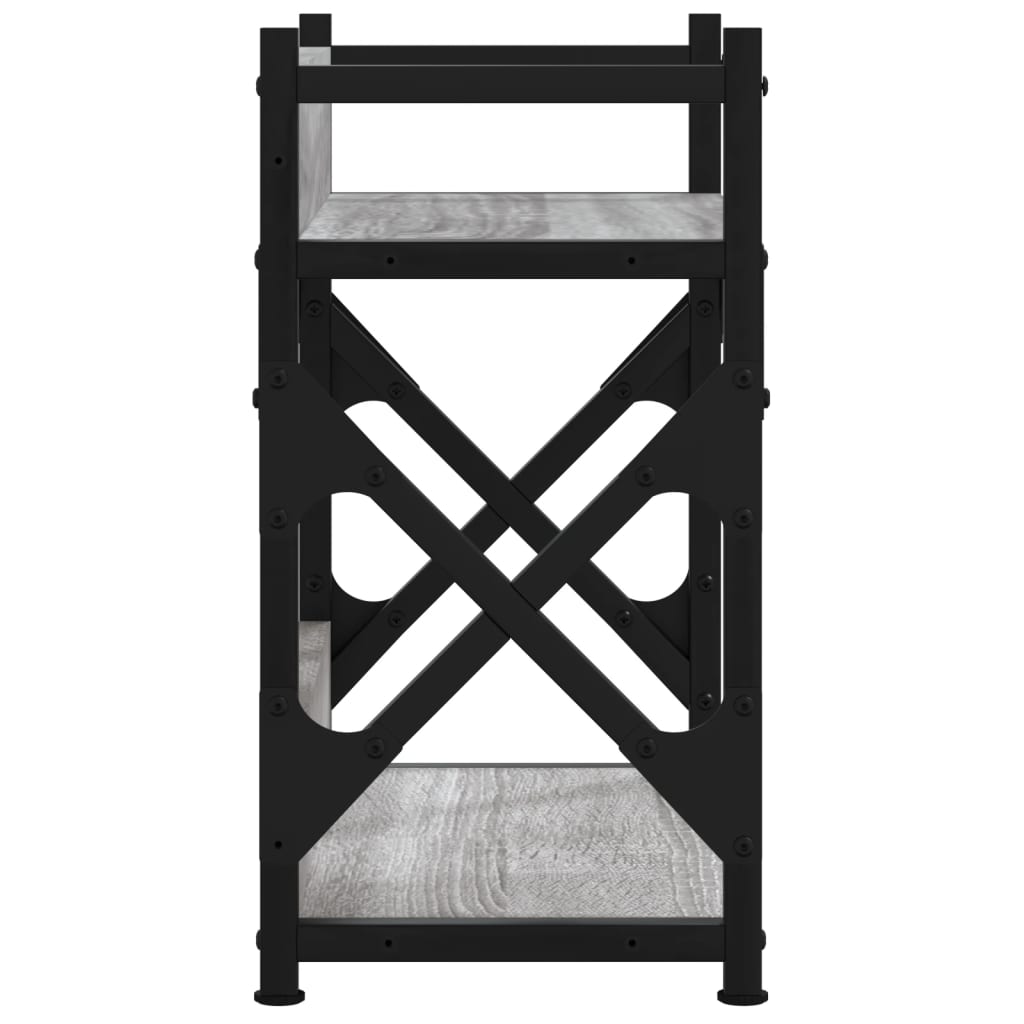 Printerstandaard 2-laags 40x20x40 cm bewerkt hout grijs sonoma Grijs sonoma