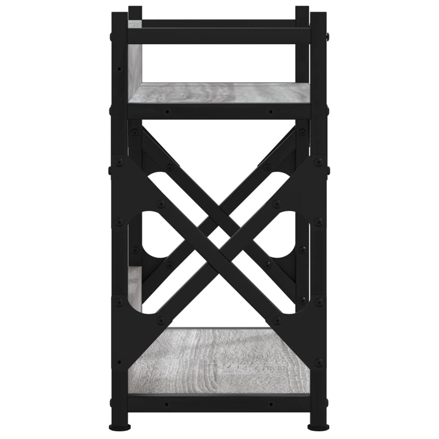 Printerstandaard 2-laags 40x20x40 cm bewerkt hout grijs sonoma Grijs sonoma