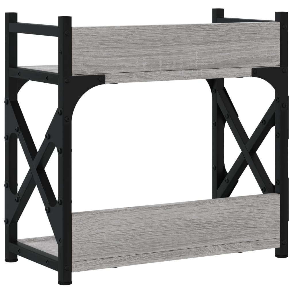 Printerstandaard 2-laags 40x20x40 cm bewerkt hout grijs sonoma Grijs sonoma