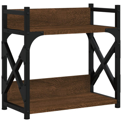 Printerstandaard 2-Laags 40X20X40 Cm Bewerkt Hout Bruineiken bruin eikenkleur