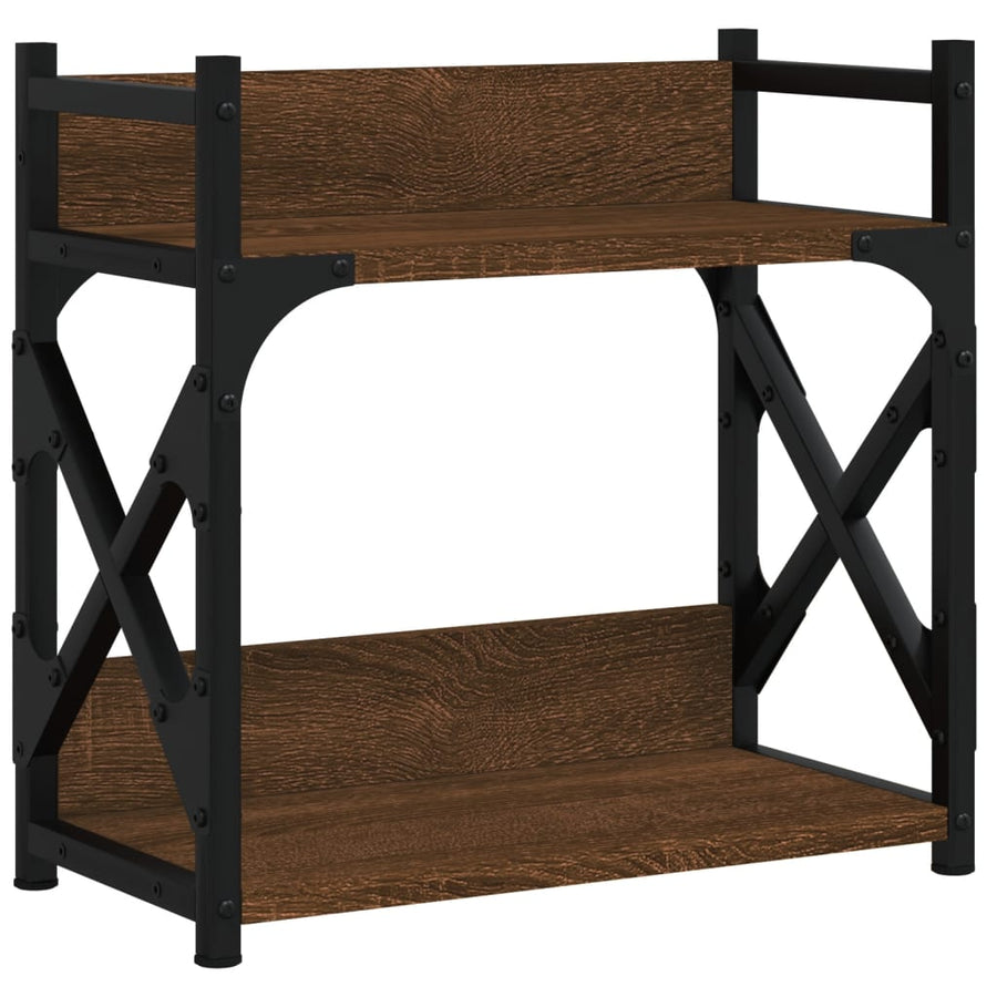 Printerstandaard 2-Laags 40X20X40 Cm Bewerkt Hout Bruineiken bruin eikenkleur
