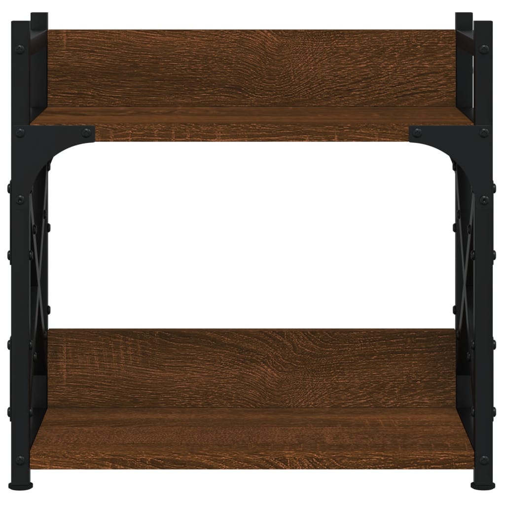 Printerstandaard 2-Laags 40X20X40 Cm Bewerkt Hout Bruineiken bruin eikenkleur