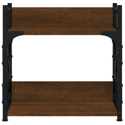 Printerstandaard 2-Laags 40X20X40 Cm Bewerkt Hout Bruineiken bruin eikenkleur