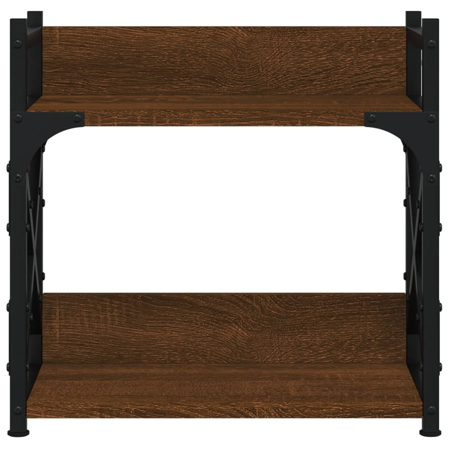 Printerstandaard 2-Laags 40X20X40 Cm Bewerkt Hout Bruineiken bruin eikenkleur