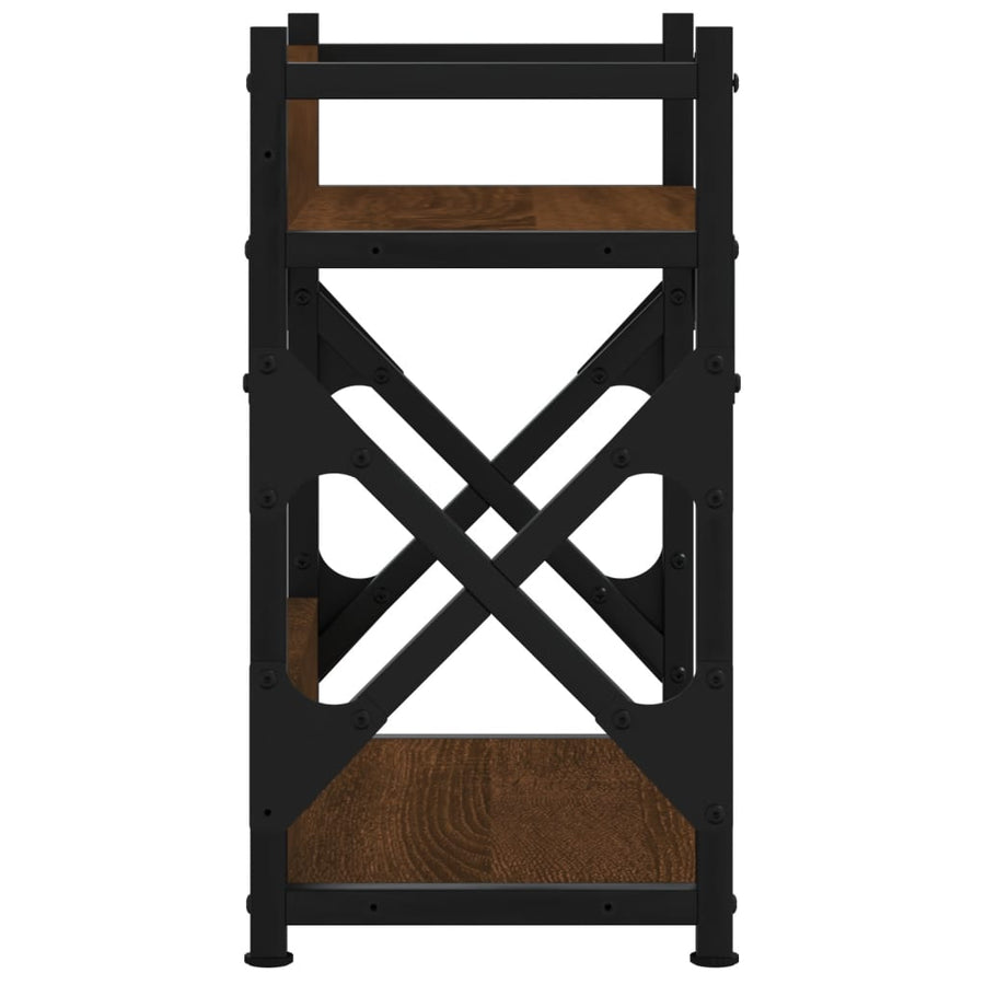 Printerstandaard 2-Laags 40X20X40 Cm Bewerkt Hout Bruineiken bruin eikenkleur