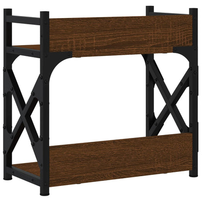 Printerstandaard 2-Laags 40X20X40 Cm Bewerkt Hout Bruineiken bruin eikenkleur