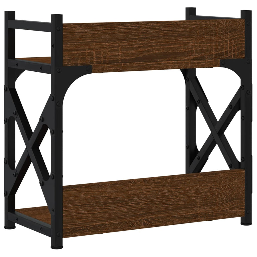 Printerstandaard 2-Laags 40X20X40 Cm Bewerkt Hout Bruineiken bruin eikenkleur