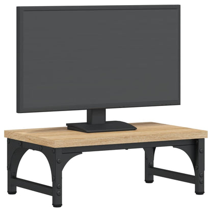 Monitorstandaard 37x23x14 cm bewerkt hout sonoma eikenkleurig