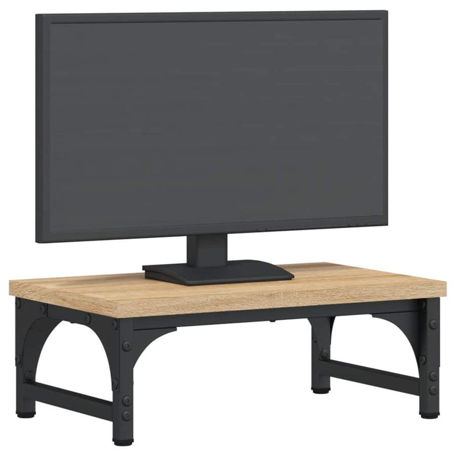 Monitorstandaard 37x23x14 cm bewerkt hout sonoma eikenkleurig