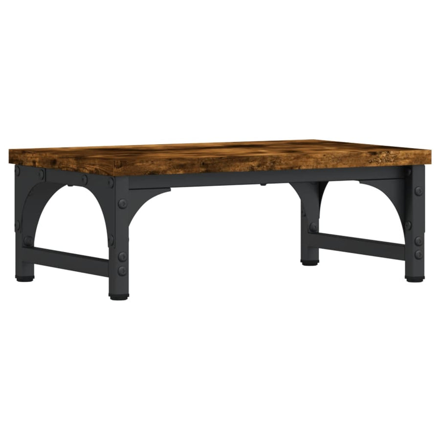 Monitorstandaard 37x23x14 cm bewerkt hout gerookt eikenkleurig