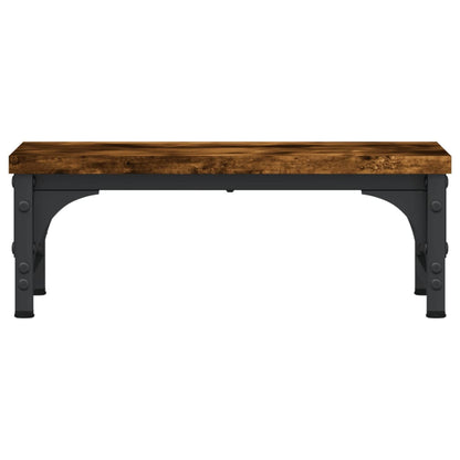 Monitorstandaard 37x23x14 cm bewerkt hout gerookt eikenkleurig
