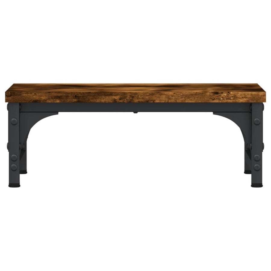 Monitorstandaard 37x23x14 cm bewerkt hout gerookt eikenkleurig