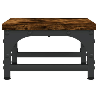 Monitorstandaard 37x23x14 cm bewerkt hout gerookt eikenkleurig
