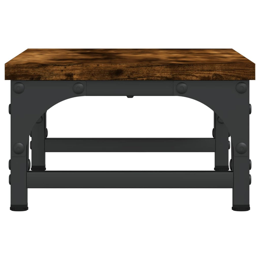 Monitorstandaard 37x23x14 cm bewerkt hout gerookt eikenkleurig