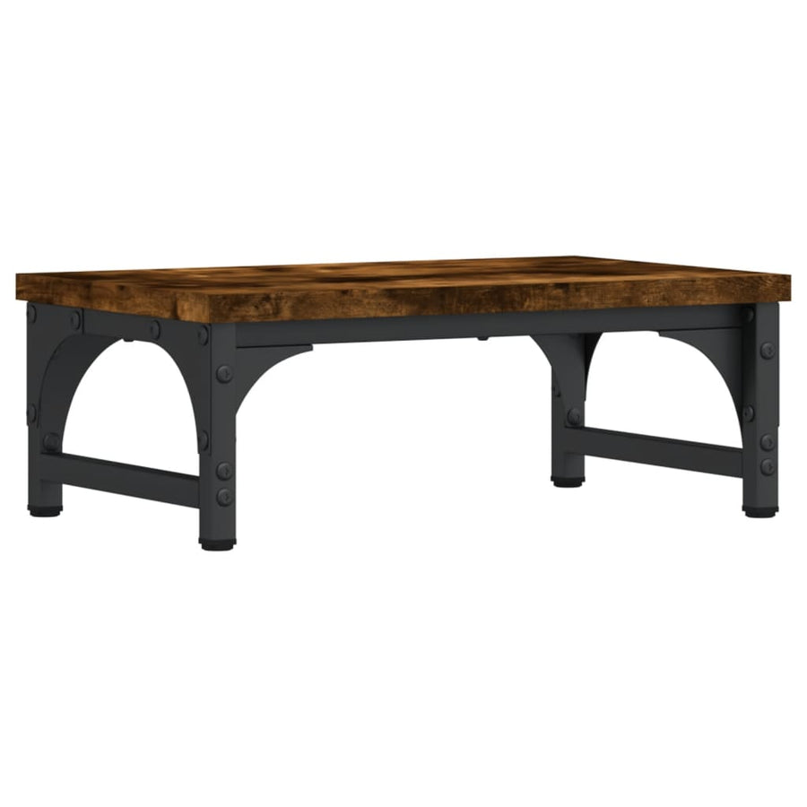 Monitorstandaard 37x23x14 cm bewerkt hout gerookt eikenkleurig