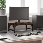 Monitorstandaard 37x23x14 cm bewerkt hout gerookt eiken