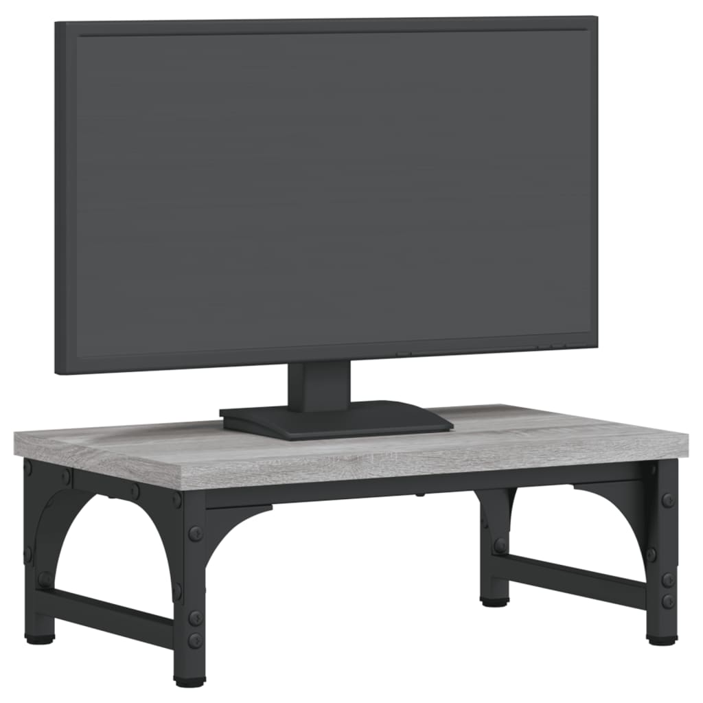 Monitorstandaard 37x23x14 cm bewerkt hout grijs sonoma eiken 37 x 23 x 14 cm Grijs sonoma