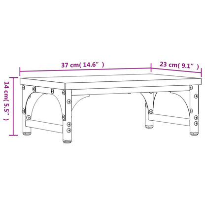 Monitorstandaard 37x23x14 cm bewerkt hout grijs sonoma eiken 37 x 23 x 14 cm Grijs sonoma