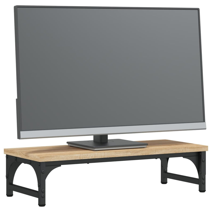 Monitorstandaard Bewerkt Hout Kleurig 55 x 23 x 14 cm Sonoma eiken