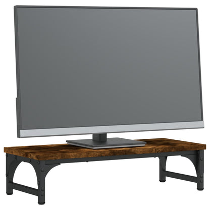 Monitorstandaard Bewerkt Hout Kleurig 55 x 23 x 14 cm Gerookt eiken