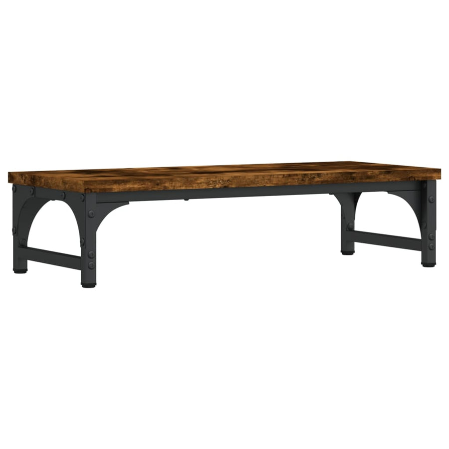 Monitorstandaard Bewerkt Hout Kleurig 55 x 23 x 14 cm Gerookt eiken
