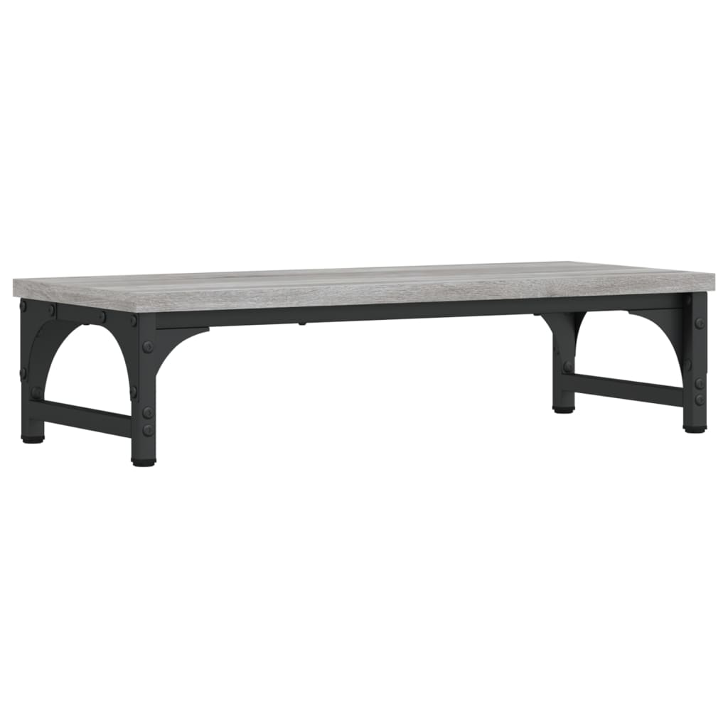 Monitorstandaard 55x23x14 cm bewerkt hout grijs sonoma eiken 55 x 23 x 14 cm Grijs sonoma