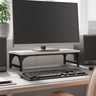 Monitorstandaard 55x23x14 cm bewerkt hout grijs