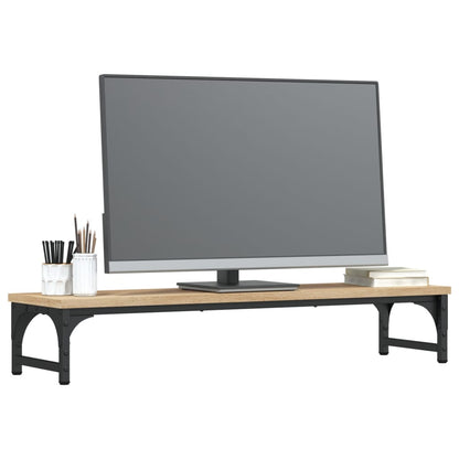 Monitorstandaard 85x23x15,5 cm bewerkt hout sonoma eikenkleurig 85 x 23 x 15.5 cm Sonoma eiken