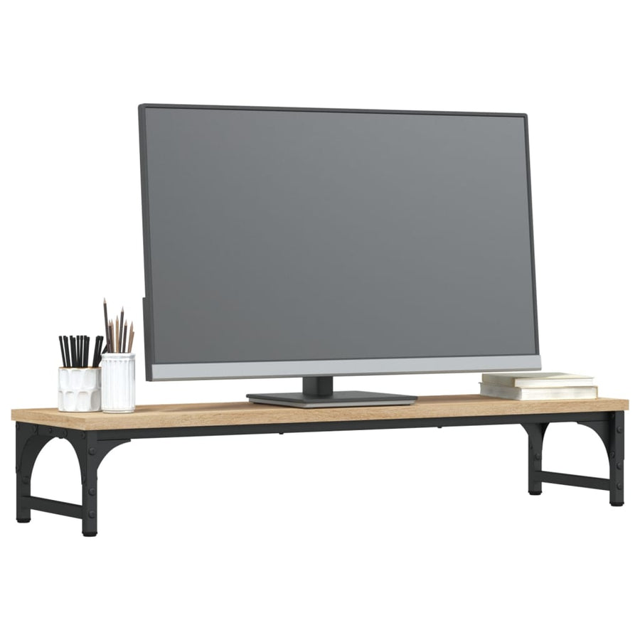 Monitorstandaard 85x23x15,5 cm bewerkt hout sonoma eikenkleurig 85 x 23 x 15.5 cm Sonoma eiken