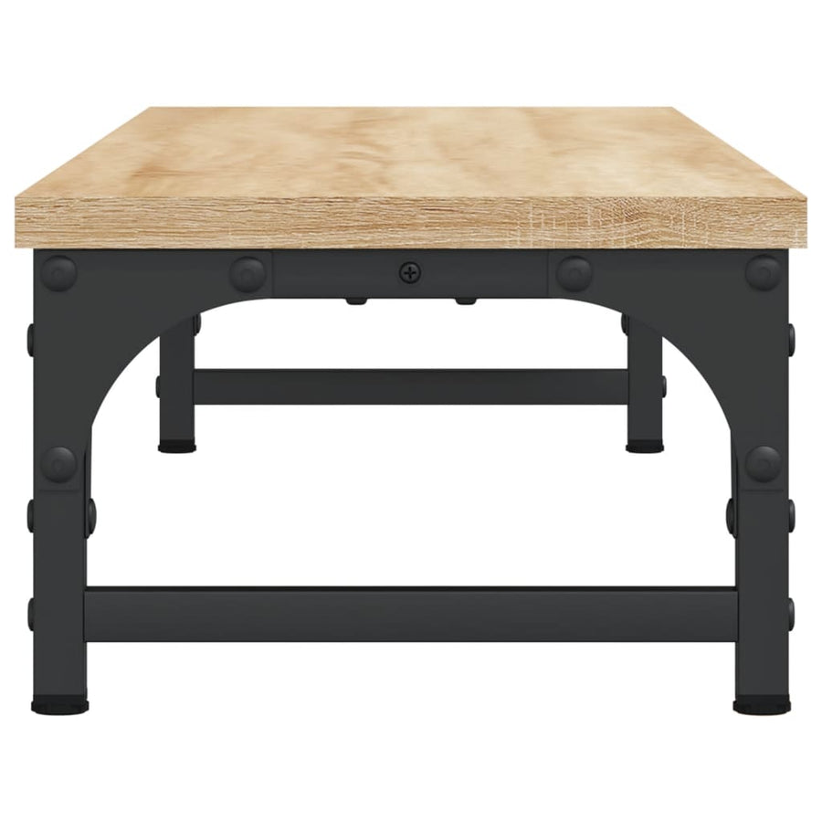 Monitorstandaard 85x23x15,5 cm bewerkt hout sonoma eikenkleurig 85 x 23 x 15.5 cm Sonoma eiken