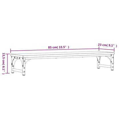 Monitorstandaard 85x23x15,5 cm bewerkt hout sonoma eikenkleurig 85 x 23 x 15.5 cm Sonoma eiken