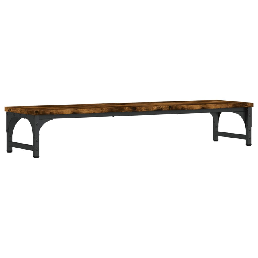 Monitorstandaard 85x23x15,5 cm bewerkt hout gerookt eikenkleur