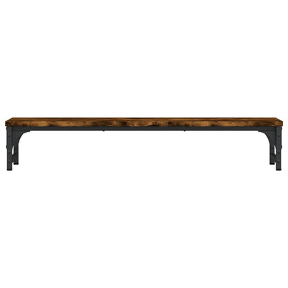 Monitorstandaard 85x23x15,5 cm bewerkt hout gerookt eikenkleur